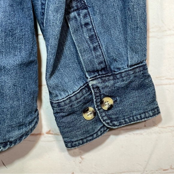 CE Schmidt Workwear Fit For Her Womens Medium Blue Denim Button Front Shirt - Picture 12 of 12